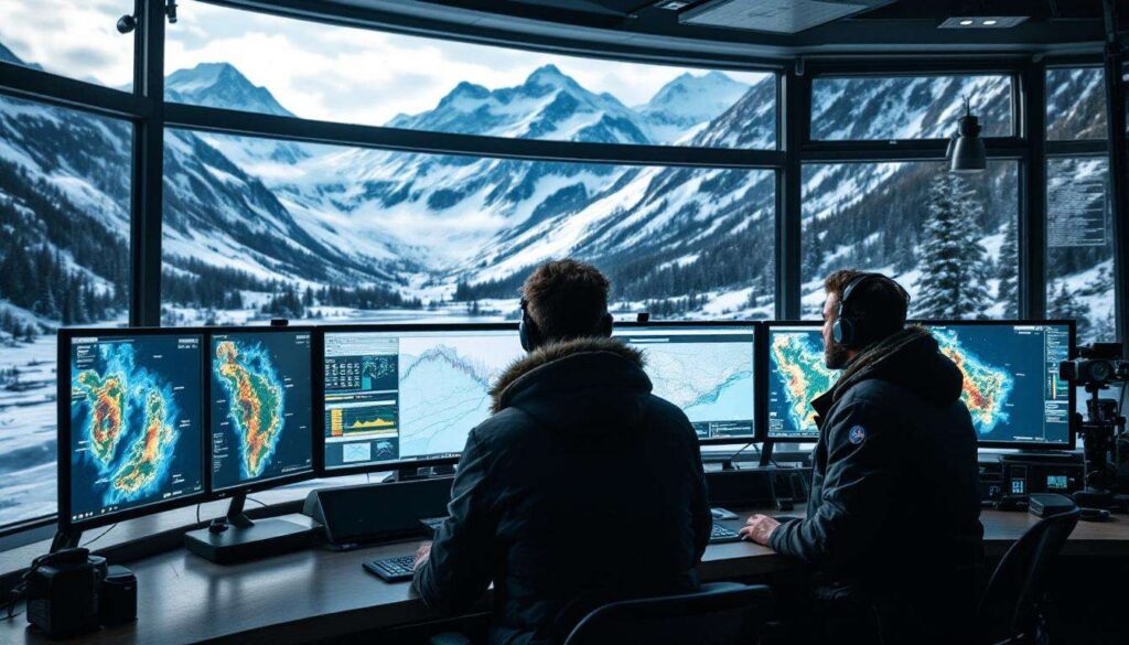 Meteorologists track a shifting snow line that could affect travel mid January