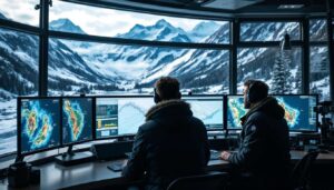 Meteorologists track a shifting snow line that could affect travel mid January