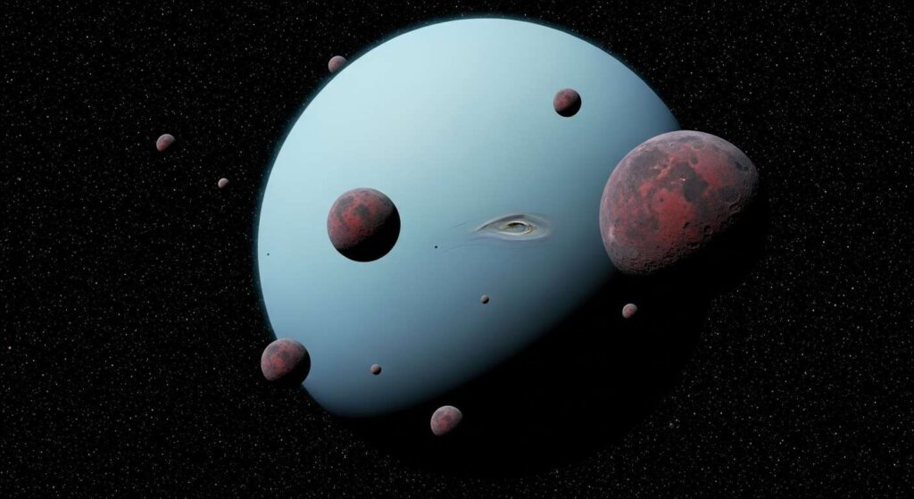 Uranus’s small moons are dark, red, and water-poor